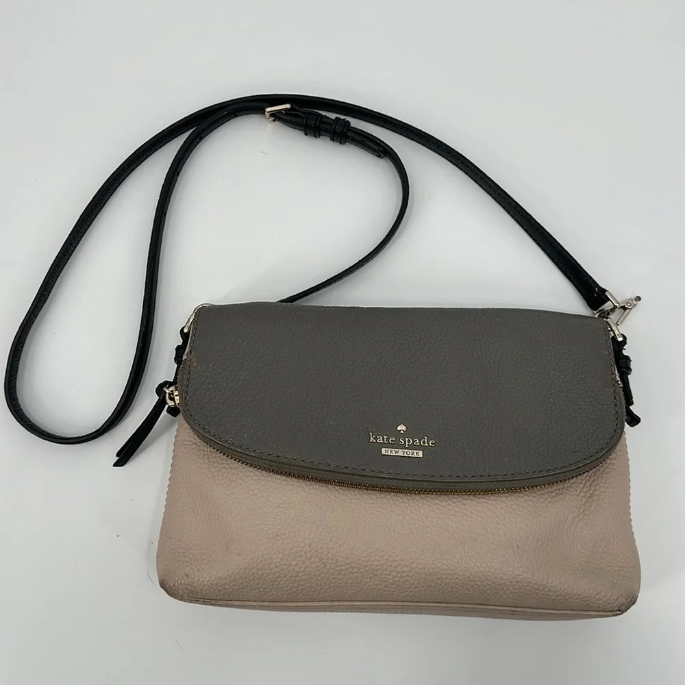 Kate Spade Two Tone Leather Crossbody Purse
